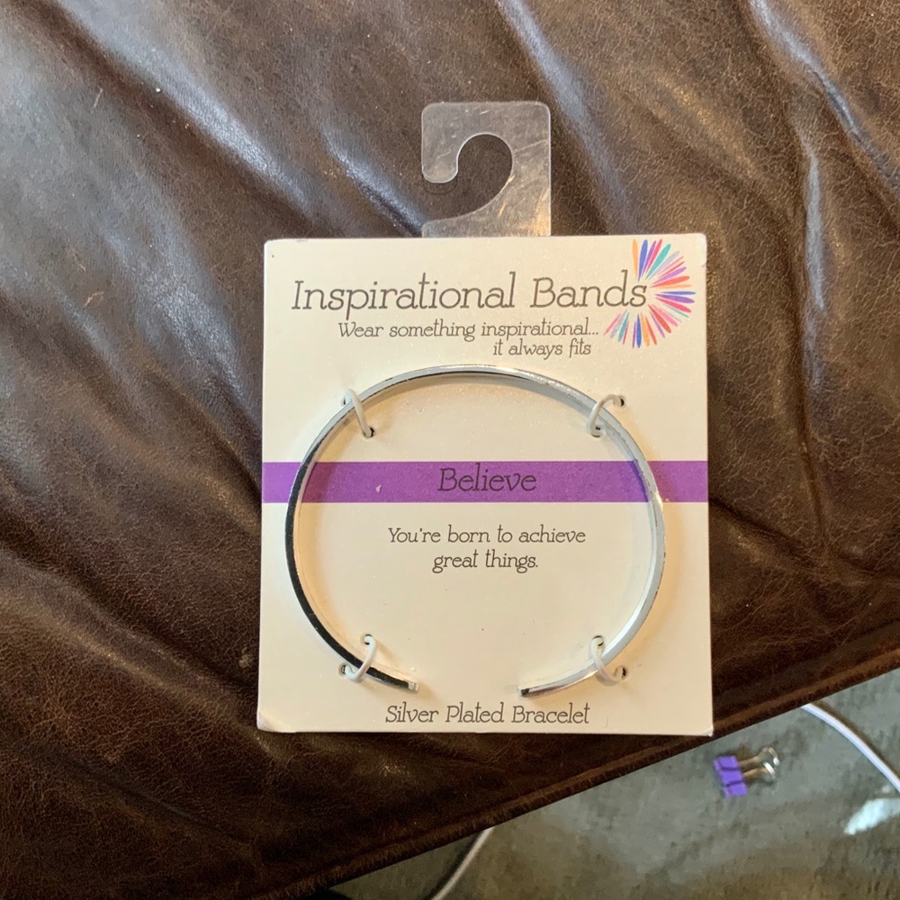 NWT Int’l Bands bracelet w/ Believe engraved